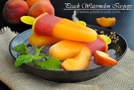 Peach Watermelon Ice-pops