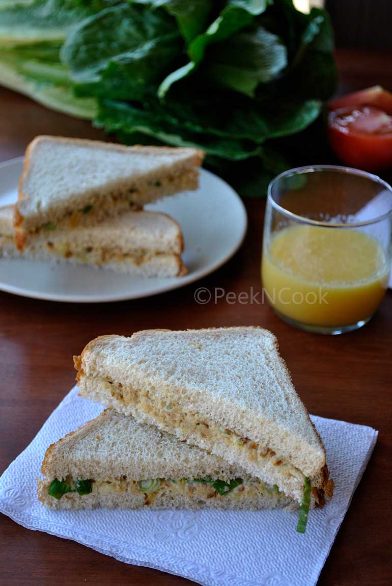Indian Style Tuna Fish Sandwich