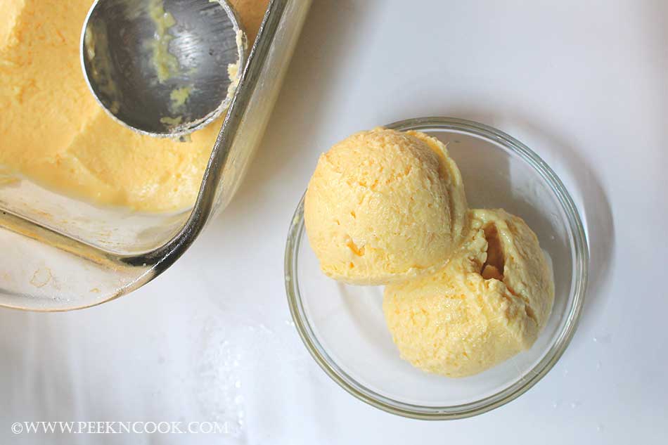 Homemade Mango Ice Cream - 4 Ingredients