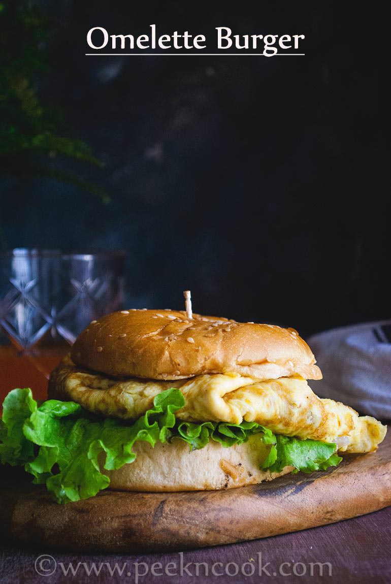 Omelette Burger Or Sandwich