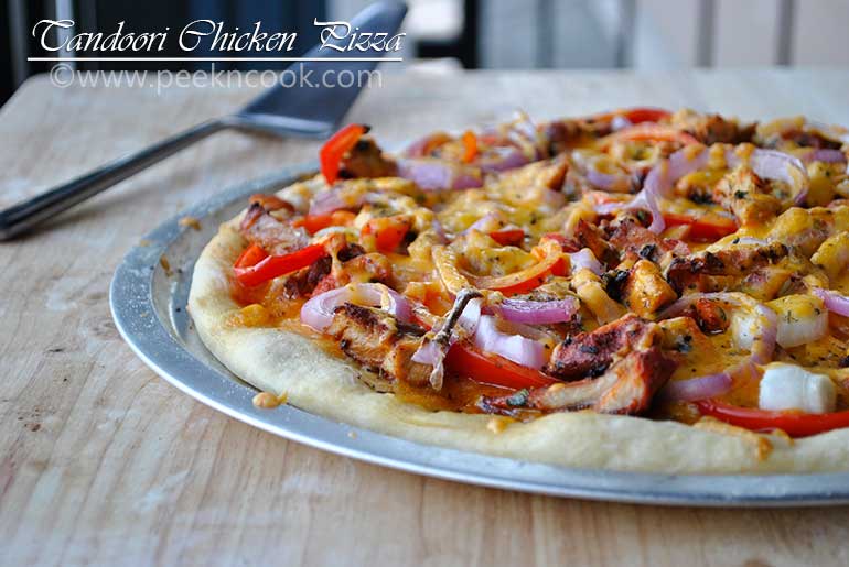 Homemade Chicken Tandoori Pizza