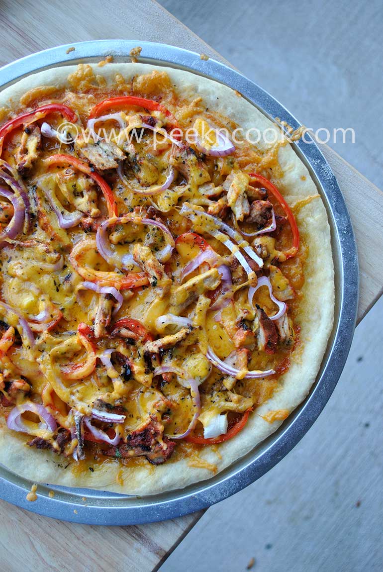 Homemade Chicken Tandoori Pizza